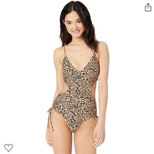 Sexy Cutout One Piece Swimsuit Animal Print